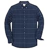 Dubinik® Heren lange mouwen flanellen overhemden Western Fleece Button Down Shirts vrijetijdshemd normale pasvorm
