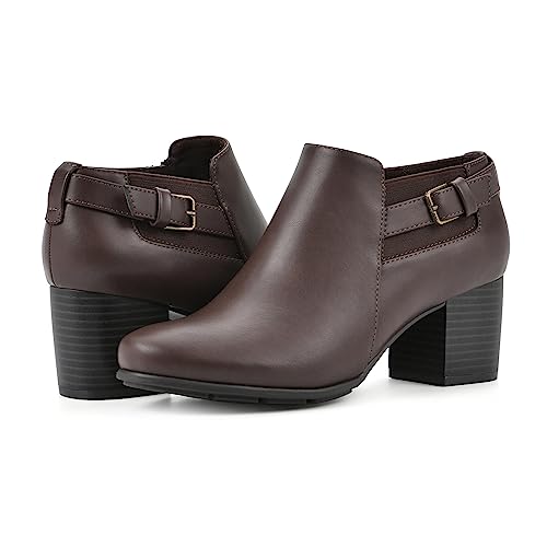 WHITE MOUNTAIN Women's Shoes Noah Block Heel Bootie2