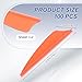 PATIKIL Arrows Vanes, 100 Pack 1.65 Inch Arrow Fletching Archery Arrow Feather Shield Fletch for DIY Target Shooting, Orange