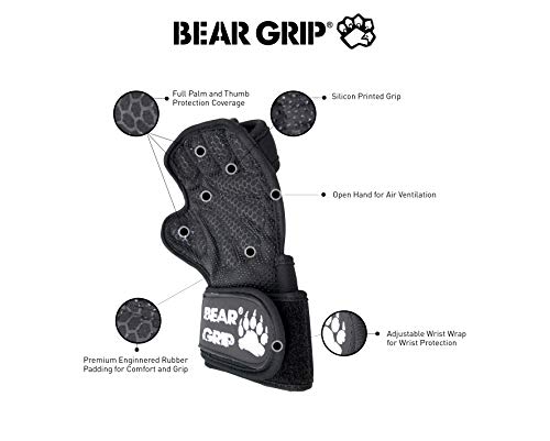 BEAR GRIP - Guanti da allenamento aperti con