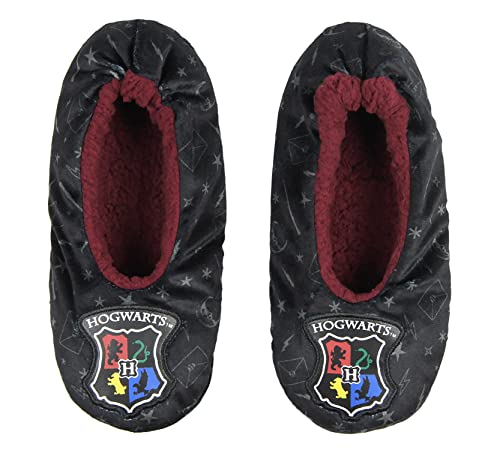 Harry Potter Slippers Hogwarts Crest Embroidered Slipper Socks With No-Slip Sole For Women Men2