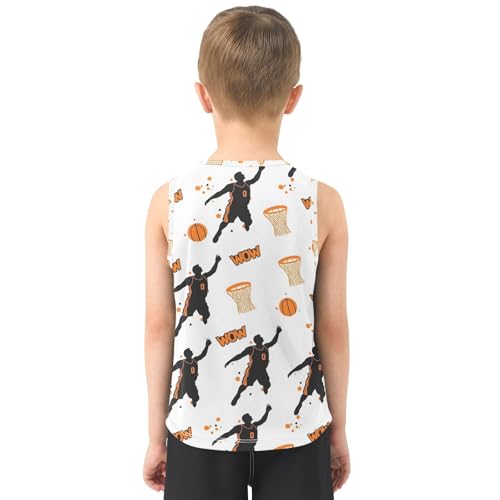 Boys' Tank Top Shirt Shooting Basket Pattern Sleeveless T-Shirts3