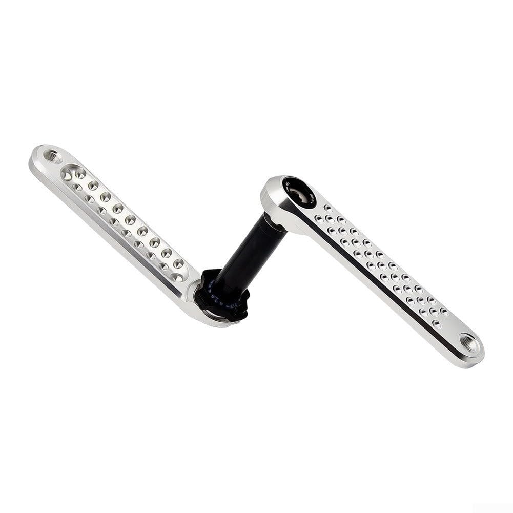 Pedivelle per bicicletta da strada, 165 mm, GXP- 24 mm, mandrino a 3 bulloni | Pedivelle cave CNC leggere, Guarnitura in lega di alluminio 7075, Singolo Chainring Manovella, Off Road Ciclismo Crank Group,