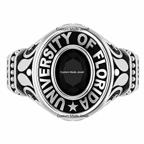Men's Custom class ring for high school, college, university, academy of 2022 2023 2024 2025 2026 senior junior graduation ceremony personalized gift fully customized for him sterling silver (mid size Celtic oval)- Custom Made Jewel