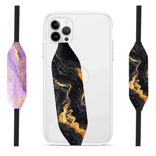 Switchbands Phone Grip Strap - Pack of 2 Reversible Finger Holder for Phone Back, Customizable Anti-Slip Design, Wireless Charging Compatible Detachable Holder for iPhone - Opalescent