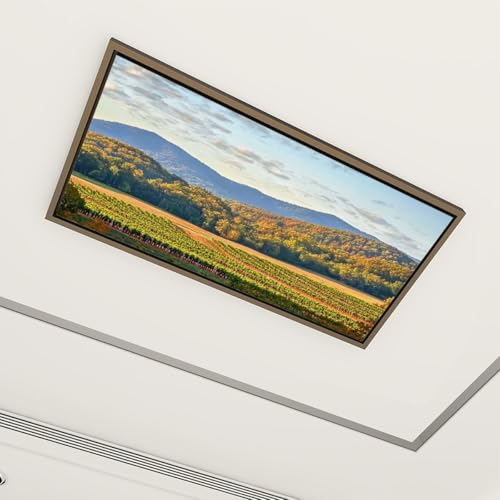 6 Pack Fluorescent Light Covers for Ceiling Lights Scenery scenic landscape winery Appalachian mountains forest autumn Decorative Magnetic Fluorescent Light Filters for Classroom Office Home 4x2 ft