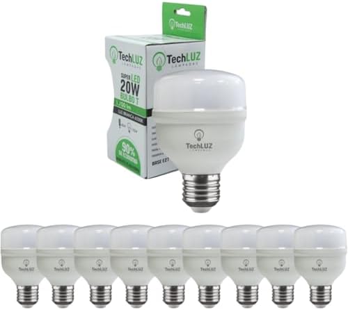 Kit 10 Lâmpadas Led Super Bulbo 20w Alta Potência Bivolt Branco F...