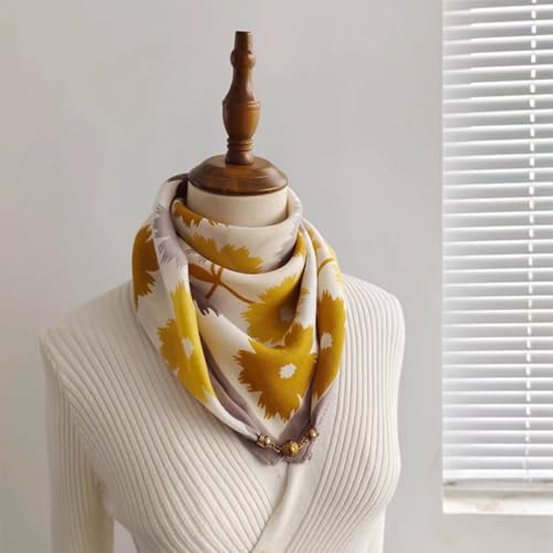 Women's Scarf Magnetic Clasps Winter Stylish and Versatile Neck Scarf Warm and Cozy 27.5 * 27.5 Inches2