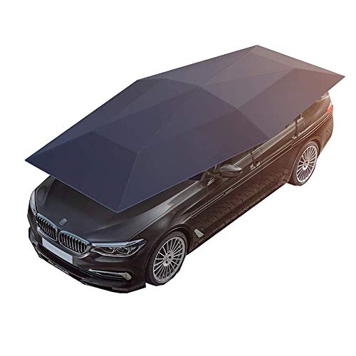 Car Mobile Hood Parasol Car Clothing Car Cover Car Shed Sun Shade Umbrella Cover Folding Car Cover Sunscreen Insulation Oxford Cloth Protect From Dust Acid Rain,4.8M*2.3M,Navy