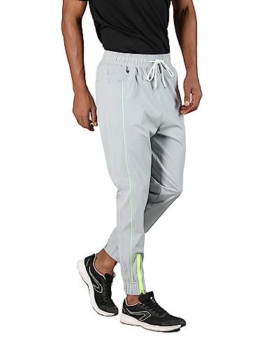 Image of CHKOKKO Men's Regular Fit Mid Rise Solid Sports Running Gym Track Pant Lower With Pocket