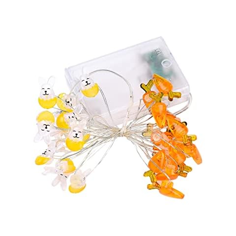 NLDGR Easter String Lights,16.5ft Cute 3D Easter Lights String Plastic Safe Waterproof Multicolor LED String Lights Outdoor Party Lights Easter Decoration Lights Cover