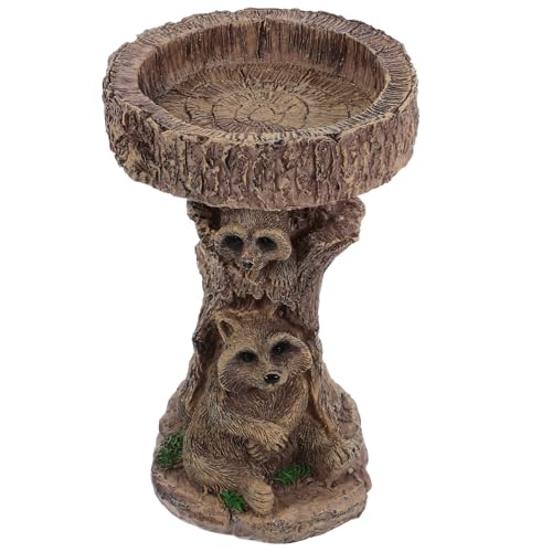 Yardwe Kein Vogelfutterspender Aus Harz Vogelbad Im Freien Dekorativer Vogelfutterspender Gartenteichzubehör