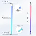 4 Pcs Stylus Pens for Touch Screens, 2-in-1 Gradient Stylus Pen for Tablets, Dual Tips (Thick and Thin), Universal Tablet Pen Compatible with iOS, Android, Capacitive Screens