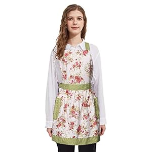 Surblue Kitchen Aprons for Women,Heavy Duty Aprons for Cooking, Baking, BBQ and Gardening