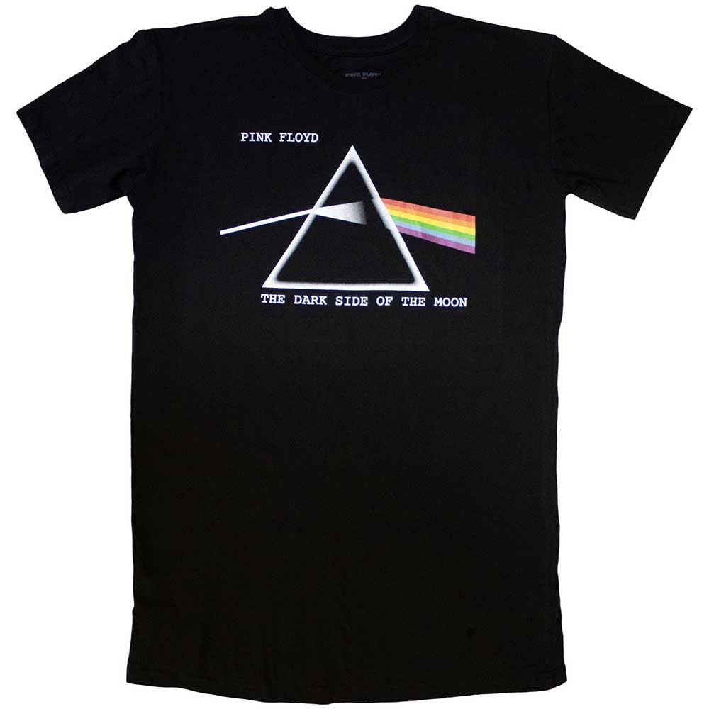 Pink Floyd Dark Side of The Moon Courier T Shirt Dress XL Black