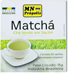 Chá Verde Moído Matchá com 10 Sachês MN Food 15g