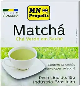 Chá Verde Moído Matchá com 10 Sachês MN Food 15g