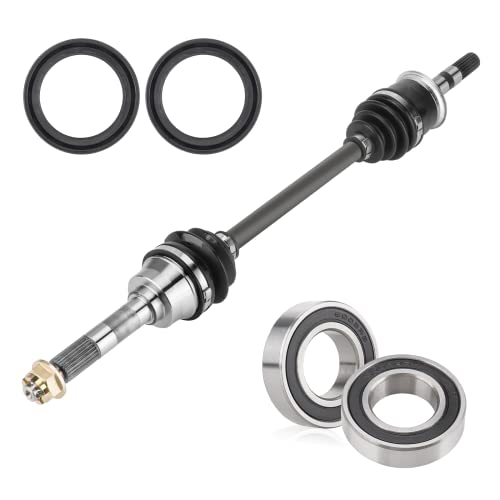 Youxmoto Front Left/Right CV Axle & Wheel Bearing Kit Fit for Kawasaki Mule 2510 3010 4010 4x4 Diesel 2001 2002 2003 2004 2005 2006-2022; 4340 Chromoly Steel CV Axle Drive Shaft