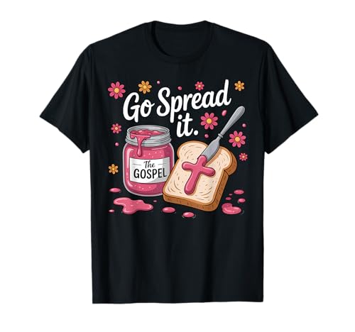 The Gospel Go Spread It Christian Floral T-Shirt