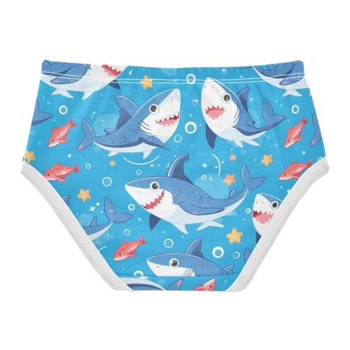 Wusikd Little Sharks Girls' Underwear Cotton Cute Girls Briefs Soft Toddler Underwear 2T2