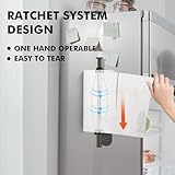 KIHOGEM Magnetic Paper Towel Holder, One Hand Operable Paper Towel Holder Wall Mount Self Adhesive and Strong Magnetic Backing for Kitchen Refrigerator Grill RV(Black) - Image 3