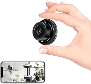 CUTECH V380 Mini Wi-Fi IP Wireless Camera, Panoramic Mini Lenc Full HD Live Recording, Motion Detection, 2 Way Communication, Supports Upto 64 GB Card (IP Camera)