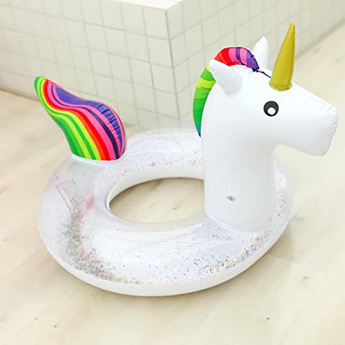 Vermo Glitter Sequin Animal Inflatable Pool Floats, Swimming Pool Ring, Pool Toys Inflatable Water Float, Pool Inflatables For Kids And Adults (36 Inch, Unicorn) #TOP4
