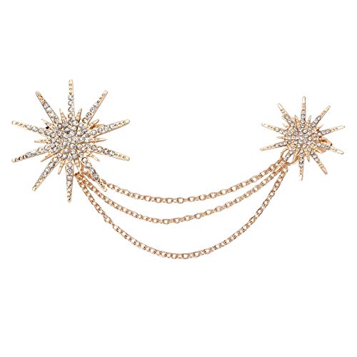 FikaLife Fashion Snowflake Brooch Alloy Tassel Chain Brooch Lady Jewelry Accessories Clothing Accessories, Rose Gold FikaLife Fashion Snowflake Brooch Alloy Tassel Chain Brooch Lady Jewelry Accessories Clothing Accessories, Rose Gold