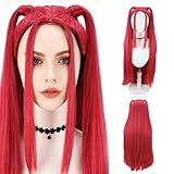 Parrucca Hun-ter Cosplay Per Bambini, Parrucca Lunga con Treccia Viola, Parrucca a treccia lunga viola, Trecces Viola Realistiche Accessoris Cosplay Per Halloween, Feste Di Carnevale