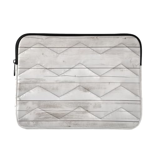 Funda portátil en textura madera blanca 13-14 pulgadas miniatura 1