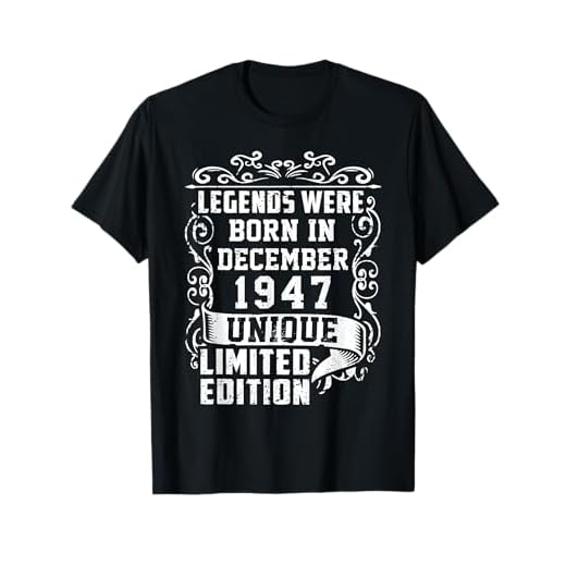 Cumpleaños Diciembre 1947 Edición Limitada Regalo Vintage Camiseta