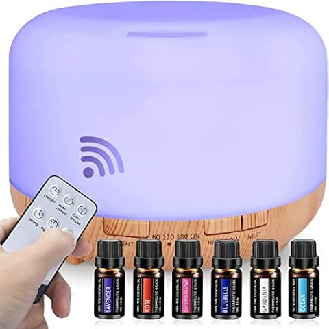 Difusor Aceites Esenciales Oliudiff con 6 Aceites Esenciales Cover