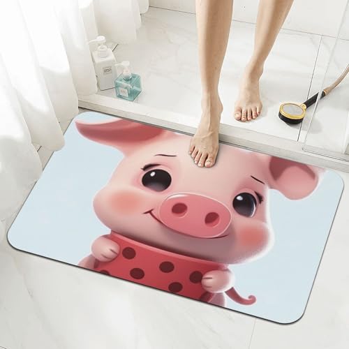 Tapis de bain en pierre de diatomée ultra absorbant et lavable Smilings - 5