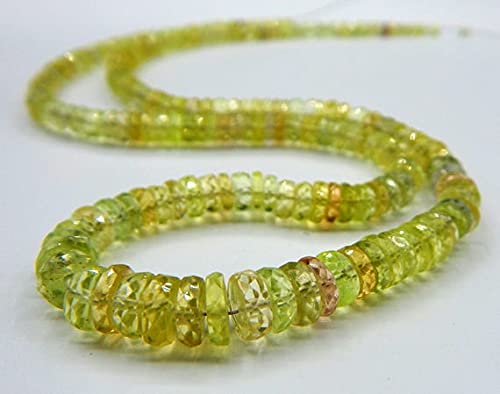 Prehnite Faceted Tyre Beads fini les perles ternes pour vos colliers artisanaux