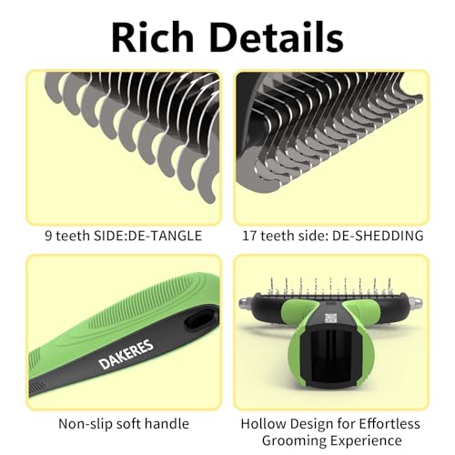 Pet-Supplies-Cat-brush-for-shedding-cat-grooming-brush-deshedding-cat-brush-paired-with-self-cleaning-cat-litter-box-essential-for-cats-for-Long-matted-Haired-PetsGreen