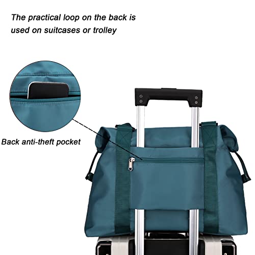 forestfish Duffle Tote Bag Weekender Bags for Women Travel with Trolley Sleeve3