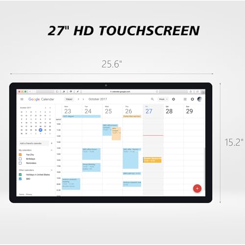 Image of Large Touchscreen Monitor Digital Electronic Calendar, Downloadable APP,10-Point Touch,16:9 Display, Android 13 with 8GB RAM & 128GB ROM,Perfect for Office, Business, and Home (27 inch)