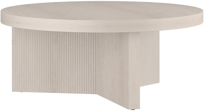 Henn&Hart 36 Alder White MDF/PVC Coffee Table