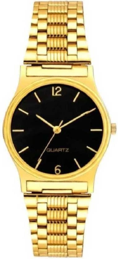 QALIBA Analog Watch - for Men New Golden Round Black Dial Vintage Watch for Men Watch - for Men Watch -for Boys & Men (B0CHPMC37G) Amazon Price History, Amazon Price Tracker