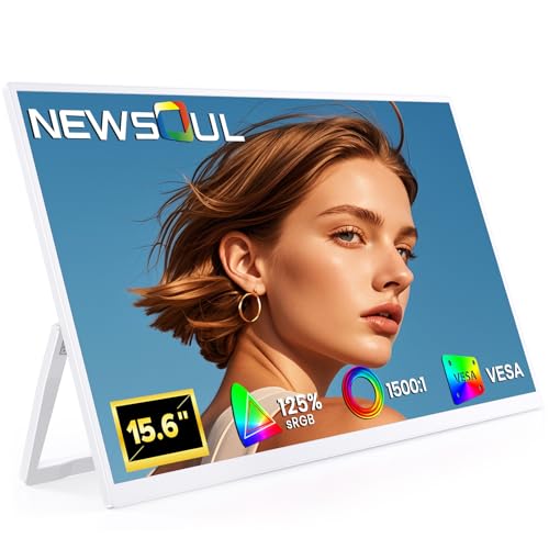 Amazon.co.jp: モバイルモニター 白 15.6インチ Newsoul モバイル