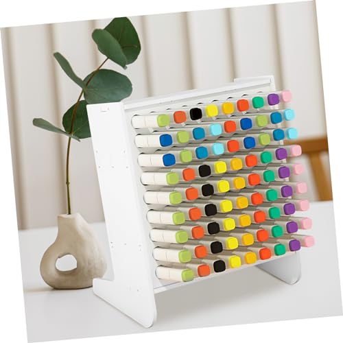 Rangement 81 marqueurs pour bureau et école - Organisateur de table multi-niveaux - 7