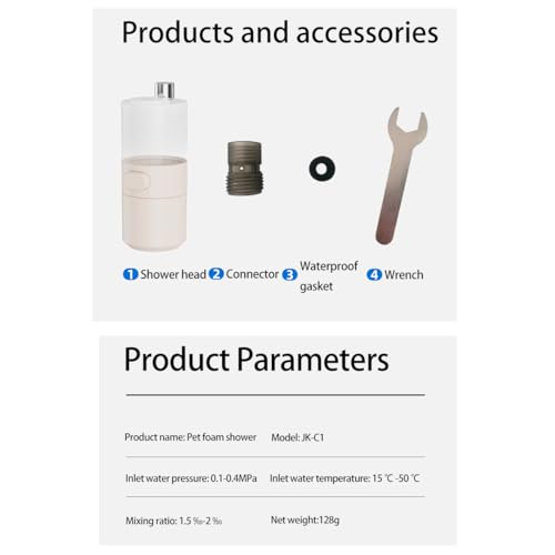 Acessório de mangueira de lavagem de cachorro, lavagem a jato de cachorro, dispensador de sabão e bo