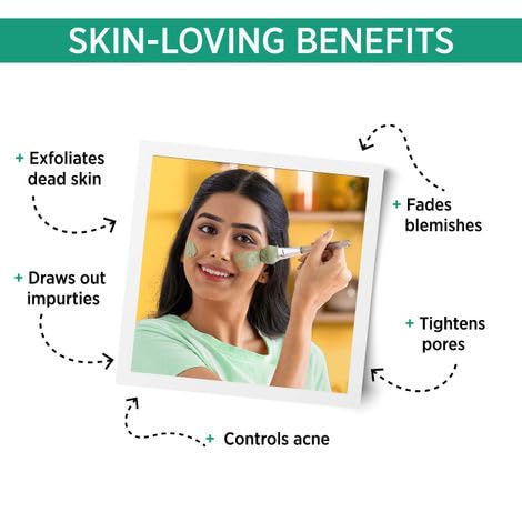 Image of Alps Goodness French Green Clay Powder, 100% Natural, Face Mask for Pores Tightening and Detoxify, 50 gm