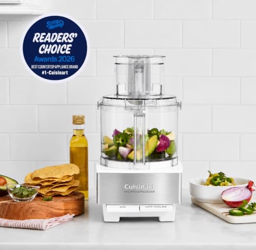 Image of Cuisinart Food Processor 14-Cup Vegetable Chopper for Mincing, Dicing, Shredding, Puree & Kneading Dough, White, DFP-14BCWNY