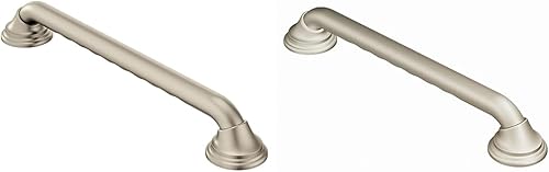 Moen Barras de agarre de ducha de níquel cepillado de 16 pulgadas y 24 pulgadas
