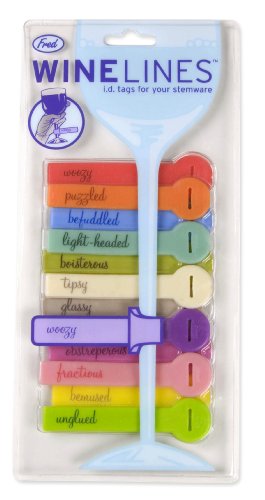 Genuine Fred WINE LINES Drink Markers, Euphemisms, Set of 12