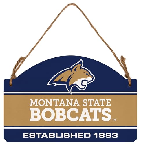 Montana State Bobcats Flat Wood Sign with Hanging String – Officially Licensed Collegiate Product