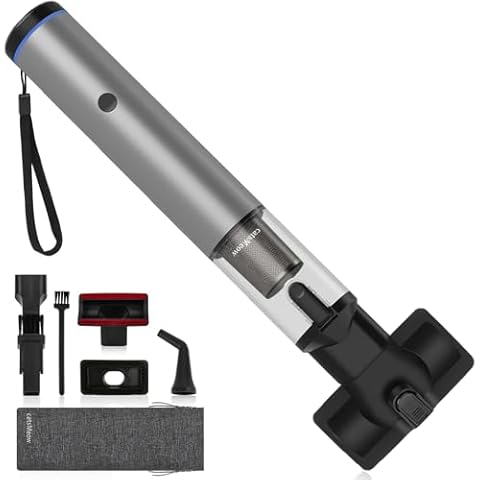 catsMeow Handheld Vacuum,15000Pa Car Vacuum Portable Cordless,Hand Held Mini Vacuum Cleaner Cordless for Car(Silver) Cover