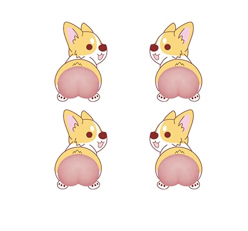 Cute Cartoon Butt Car Sticker,3D Cartoon Silicone Butt Anti-Scratch Door Protector Anti-Collision Strip Funny Soft Sticker Bumper Sticker Body Decoration Protection (C) Cover