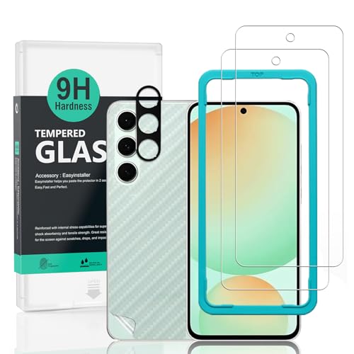 Image of Ibywind for Samsung Galaxy S25 FE 5G Screen Protector,2 Pack,9H Hardness Tempered Glass and Camera Lens Protector,with Alignment Frame,Full Coverage,Bubble Free,Fingerprint Unlock,Scratch Resistant